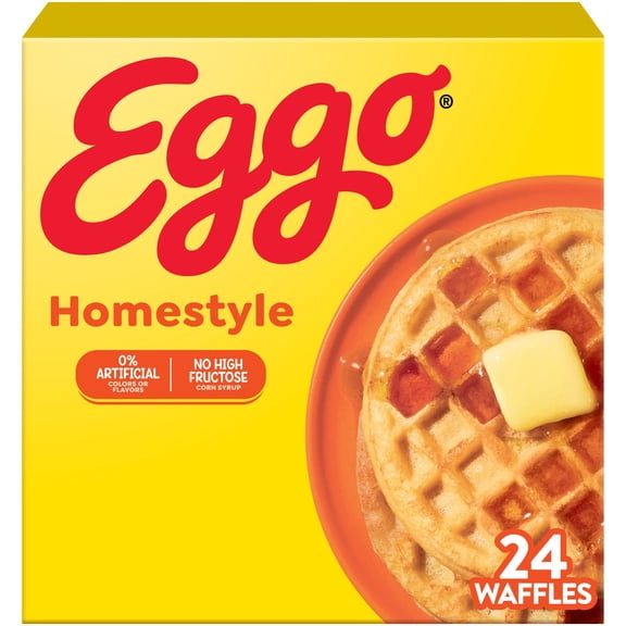 Eggo Homestyle Waffles, Frozen Breakfast, 29.6 oz, 24 Count