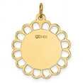 thumbnail image 2 of FJC Finejewelers 14k Yellow Gold Plain .011 Gauge Engravable Flower Disc Charm, 2 of 2