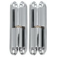 thumbnail image 1 of Shisuyan Hinges for Cabinet Doors Metal Hinges Silver 2Pcs 3.1X0.9In, 1 of 8
