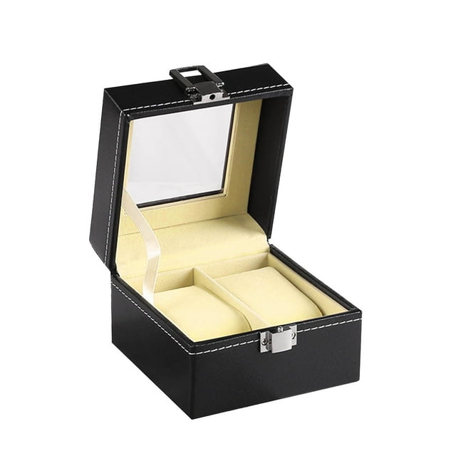 Yhmxh Storage and Organization 2/3/4/5/6 Slots Wrist Watches Jewelry Display Storage Organizer Leather Box Case Watch Storage