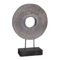 thumbnail image 1 of Table en Bois en Forme de Beignet avec Support de Support, Gris, 1 of 1