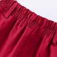 thumbnail image 4 of Amidoa Boys Chino Shorts with Pockets Casual Elastic Waist Relaxed Fit Stretch Kids School Uniform,Wine,15-16 Years, 4 of 8