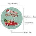 thumbnail image 6 of Merry Christmas Tin Sign Retro Round Metal Vintage Poster Plaque Wall Decor Tree Santa Claus Snowflake for Home Christmas Party Gift Supplies Garden Decoration Cafe Shop Outdoor 12inch, 6 of 7