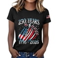 thumbnail image 2 of Only Moment American Pride Graphic Tee Crew Neck Short Sleeve Patriotic Graphic Tee 4th of July Independence Day Shirt Casual Short Sleeve Tops Black,3XL, 2 of 6