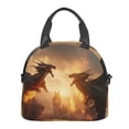 thumbnail image 2 of Goofa Castle Cool Fire Dragon Pattern Lunch Bag ,Insulated Lunch Box, Small Leakproof Cooler Food Lunch Containers Reusable High Capacity Lunch Tote Bags, 2 of 8