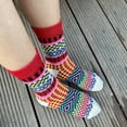 thumbnail image 7 of 5 Pairs Womens Wool Socks Thick Knit Vintage Winter Warm Cozy Crew Socks, 7 of 7