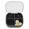thumbnail image 2 of Unique Bargains 1 Pc Pill Case 4 Grid Portable Pill Box Black, 2 of 6