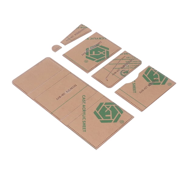 Plantillas acrílicas para monedero plantilla acrílica para billetera resistente fácil de almacenar corte preciso transparente con capa de protección de papel kraft para ANGGREK Otros