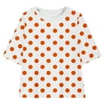 thumbnail image 7 of WQQZJJ Summer T-shirt for Girls, Polka Dot Printed Fashion Tops Casual Crew Neck Short Sleeve Shirt Home Loose Clothing, 7 of 7
