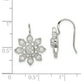 thumbnail image 2 of 925 Sterling Silver CZ Snowflake Earrings, 2 of 6