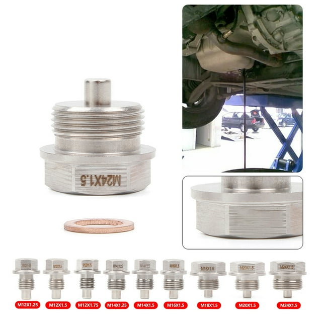 Boulons de Vidange d'Huile de Voiture en Acier Inoxydable Camion Arrêt d'Automobile Modification Réparation Entretien Mise à Niveau Pièces de Rechange Accessoires M16x1.5