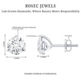 thumbnail image 5 of Rosec Jewels Lab Created Diamond Stud Earrings - Martini Earrings with Screw Back (1 Carat, 5 mm, EF-VS Grade), 925 Sterling Silver, 5 of 6