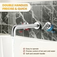 thumbnail image 6 of WOWOW Wall Mount Tub Faucet with Long Spout Reach 2 Cross Handles Tub Faucet, Brushed Nickel, 6 of 9