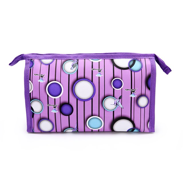 Bolsa de almacenamiento impermeable para maquillaje de viaje al aire libre de gran capacidad con estampado floral (#E)