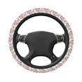 thumbnail image 3 of Haiem Flamingo Flower Print Steering Wheel Cover 15 Inches for Women Men, Neoprene Anti-Slip Cute Car Steering Wheel Grip Wrap Car Accessories Protective Case Cover for Vehicle Truck SUV, 3 of 8