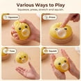 thumbnail image 4 of CQHVKQ 4" Dumpling Squishy Mystery Box, Rainbow Mystery Dumpling Squishy with Blowing Bubbles, Dumpling Stress Squeeze Balls with Steamer Box, Stress Relief Squishy Dumpling Toys for Kids, Yellow, 4 of 9