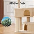 thumbnail image 3 of Nomipaw Cat Tree 41”, Multi Level Heavy Duty Cat Tower with Φ3.23in Posts, Scratching PostMulti-Ls, Washable Top Perches and Hammock, Replaceable Natural Sisal, Accommodates 4 Cats, Each Under 30 lbs, 3 of 8