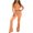 Orange, variant on Casual Velvet 2 Piece Tracksuit For Women, Long Sleeve Zip Crop Top & Elastic Drawstring Flared Pants Soft Plush Loungewear Outfit S-XXXL Plus Size Friendly True To Size