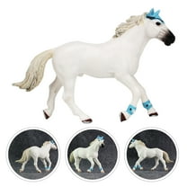 LULULION Horse Figurine Realistic Horse Model White PVC 1Pcs