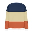 thumbnail image 4 of Pisexur Chandails en Molleton pour Femmes Col Rond Patchwork Colorblock Chandail Mode Décontracté Manches Longues pour Femmes Chandails en Molleton Amples pour Femmes, 4 of 5