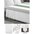 thumbnail image 6 of Sage Green Grey Striped Queen Size Flat Sheet, Wrinkleproof & Fadeproof Cooling Flat Bed Sheet Only, Minimalist Farmhouse Stripe Breathable Soft Bedding Top Sheets 90 x 102 Inches, 6 of 8