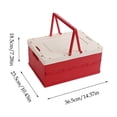 thumbnail image 3 of Foldable Storage Box, Multi Functional organizer Basket, Portable Tabletop Lid, Outdoor Camping & Home organizer, Plastic Storage Container,Red,JKODE, 3 of 9