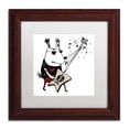 thumbnail image 3 of Trademark Fine Art "Wild Guitar Wolf" Canvas Art by Carla Martell, White Matte, Wood Frame, 3 of 5