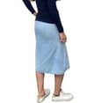 thumbnail image 5 of Women's Basic Modest 27" Below the Knee Midi Length Long Lightweight Denim Straight Skirt, 5 of 5