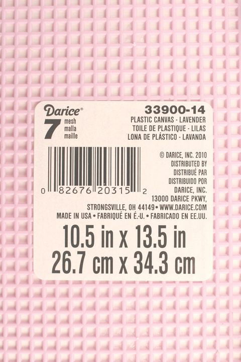 7 Mesh Count Pink Plastic Canvas Sheet 10.5 x 13.5 Inch 1 Sheet 