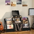 thumbnail image 3 of LELELINKY Record Player Stand w/ Vinyl Storage Turntable Display Stand w/ 3 Shelves Rustic Brown, 3 of 6