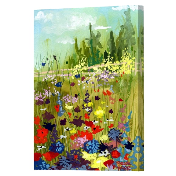 Wildflower Meadow, Fine Art Giclee Print On Gallery Wrap Canvas