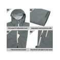 thumbnail image 2 of Little Donkey Andy Men's Waterproof Rain Jacket High-Perfomance Lightweight Rain Shell for Golf Hiking Grey XL, 2 of 7