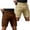 Coffee, variant on 2 Pack Mens Cargo Shorts Casual Elastic Waist Twill Work Shorts Vintage Classic Relaxed Fit Hiking Tactical Short Pants with Multi Pockets Complexion 3XL