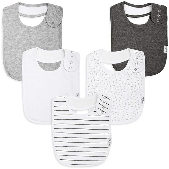 Baberos para Bebé KiddyStar de Algodón Orgánico Absorbente Ajustable