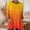 A256 Orange, variant on Tunic for Women Round Neck Long Sleeve Casual Loose Fit Two Tone Ombre Color Block With Pockets Stretchy Comfort Longline Spring Autumn Pullover Tops