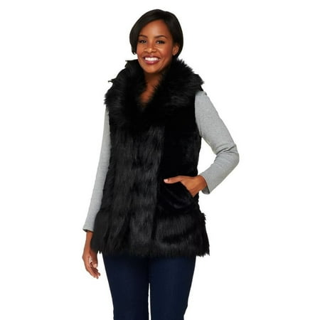 Joan Rivers Reversible Faux Fur Quilted Puffer Vest A259192