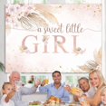 thumbnail image 4 of A Sweet Little Girl Floralpink Baby Shower Backdrop, 4 of 5
