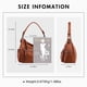 thumbnail image 2 of Bolso de hombro estilo hobo de piel sintética retro para mujer, estilo informal, color marrón, 2 of 6