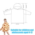 thumbnail image 2 of Wearable Blanket Hoodie for Kids  Oversized Patterns Sweatshirt Blanket With Pocket  4-12YR, 2 of 8