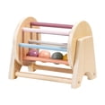 thumbnail image 3 of Juguete de tambor rodante, clasificación de colores de tambor rodante Montessori, juguete educativo de madera con sonajero rodante para edades de 6 a, 3 of 9