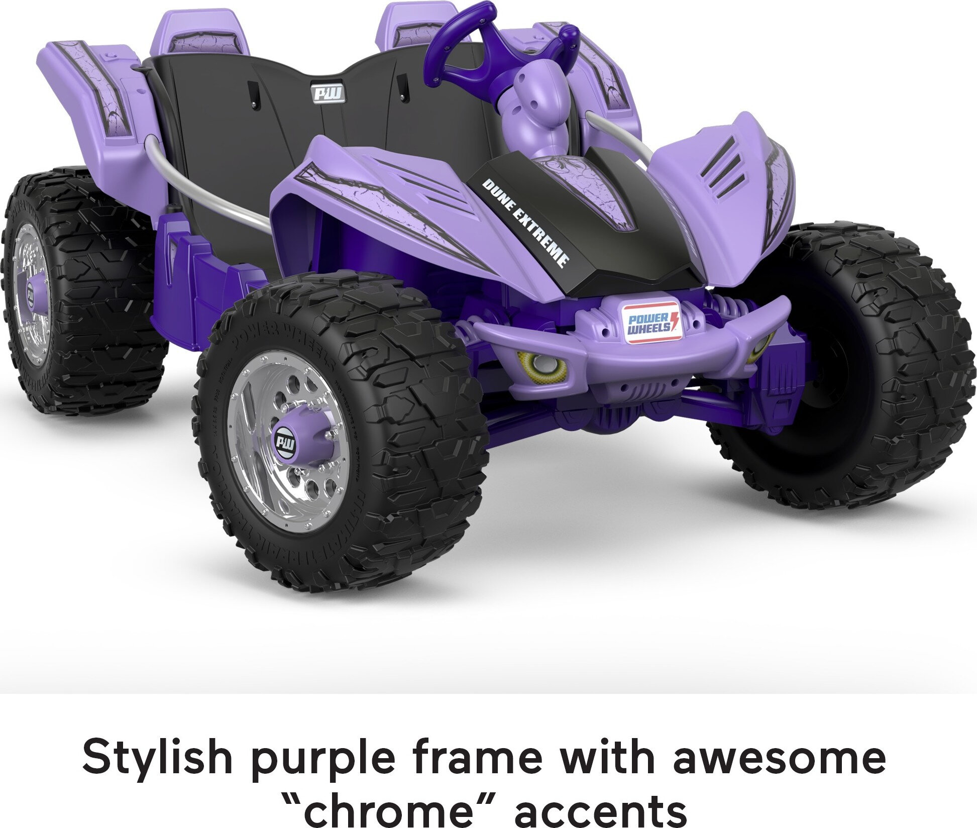 12V Power Wheels Dune Racer Extreme Battery-Powered Ride-on, Purple, for a Child Ages 3-7 - image 3 of 6