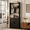 Black, variant on LIKIMIO Freestanding 63" Tall Bookcase, Wood Display Storage Cabinet with Closed Doors & Open Shelves for Living Room, Home Office & Bedroom, Black