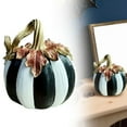 thumbnail image 2 of WMGHA Black and White Pumpkin for Decorating, 6.7 in Resin Fall Thanksgiving Decorative Pumpkin Statue Table Top Decoration for Home, Harvest Figurine Autumn Indoor Shelf Mantel Desk Decor, 2 of 9