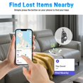 thumbnail image 3 of Bluetooth Tracker, Keys Finder Works with Find My App (iOS Only), Item Locator for Keys, Bags, Pet, Cat, Dog, Waterproof, Compact, 2-Pack (Black&White, with Silicon Protective Case), 3 of 8