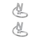 thumbnail image 2 of Anillo abierto con letras mayúsculas de Cobre Qarigey joyería de maquillaje para fiesta de norte Color plata tamaño ajustable, 2 of 6