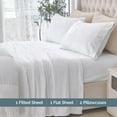 thumbnail image 2 of Elegant Comfort 4-Piece Velvet Plush Flannel Sheet Set , Non Pilling Fuzzy Velvet Flannel Fleece Deep Pocket Sheet Set - Twin XL, White, 2 of 4