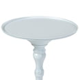 thumbnail image 3 of Mesa auxiliar Benzara Wowi de 23 pulgadas con base de acero blanco, 3 of 6
