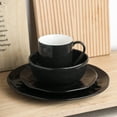 thumbnail image 2 of Stone Lain Ivy 24-Piece Dinnerware Set Porcelain, Black, 2 of 6