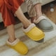 thumbnail image 4 of Pantuflas unisex de invierno, impermeables y antideslizantes, para hombre y mujer, con suela gruesa, suaves y a la moda, para el hogar, la sala de estar, el dormitorio, interiores y exteriores, de lan, 4 of 5