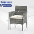 thumbnail image 3 of Gymax Ensemble de 4 Chaises d'Extérieur en Rotin PE pour Salle à Manger de Patio avec Coussins Rembourrés, 3 of 9